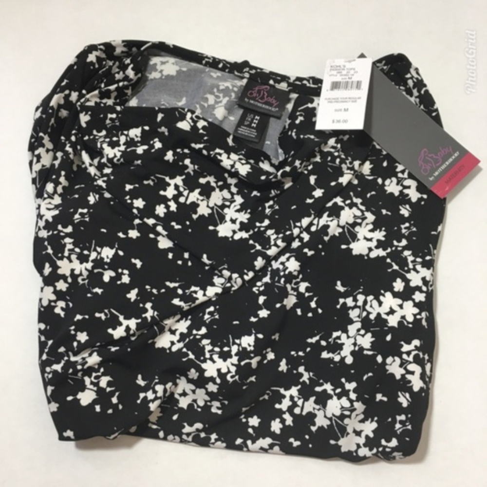 SOld OH Baby Motherhood Maternity Top M L - Picture 4 of 8